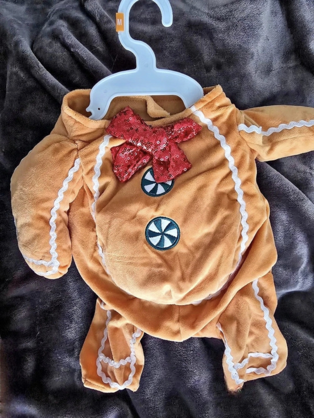Gingerbread Man Dog Costume Size Medium